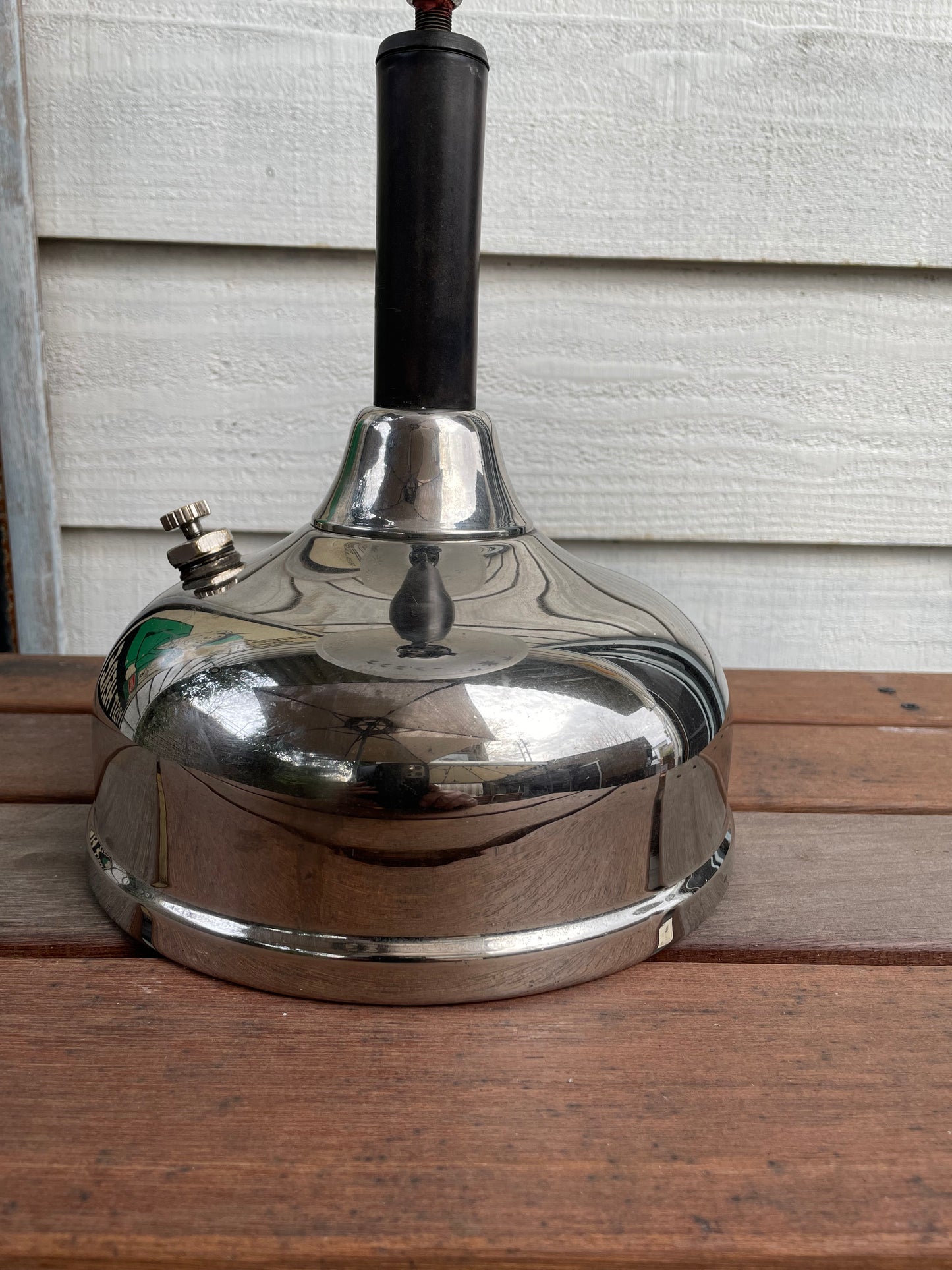 1920's COLEMAN Quick-Lite CQ Lamp & Frosted Glass Shade