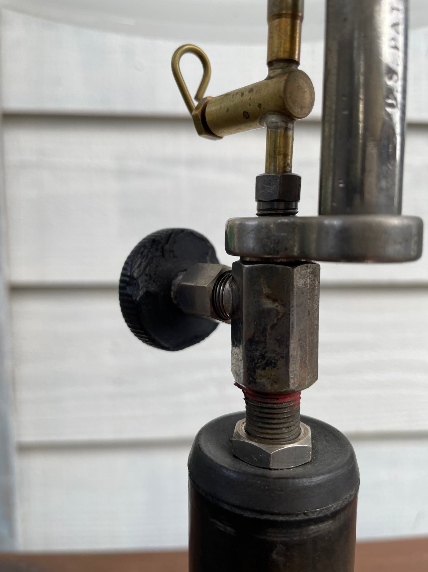 1920's COLEMAN Quick-Lite CQ Lamp & Frosted Glass Shade