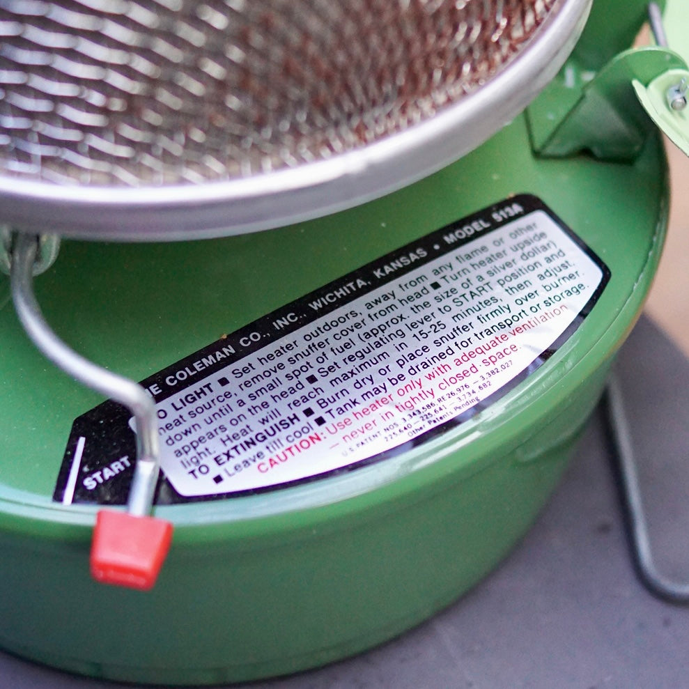 1978/10 COLEMAN CATALYTIC HEATER AVOCADO 513A708