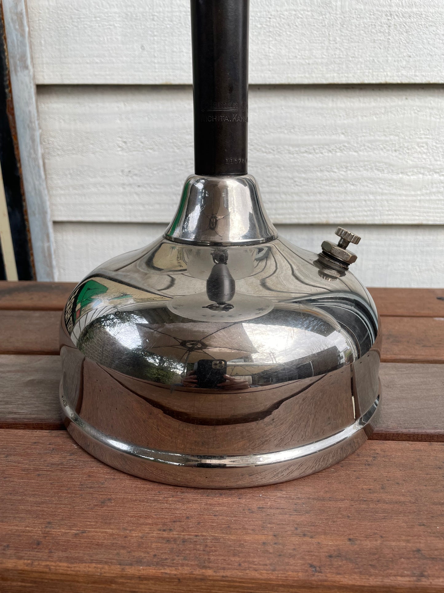 1920's COLEMAN Quick-Lite CQ Lamp & Frosted Glass Shade